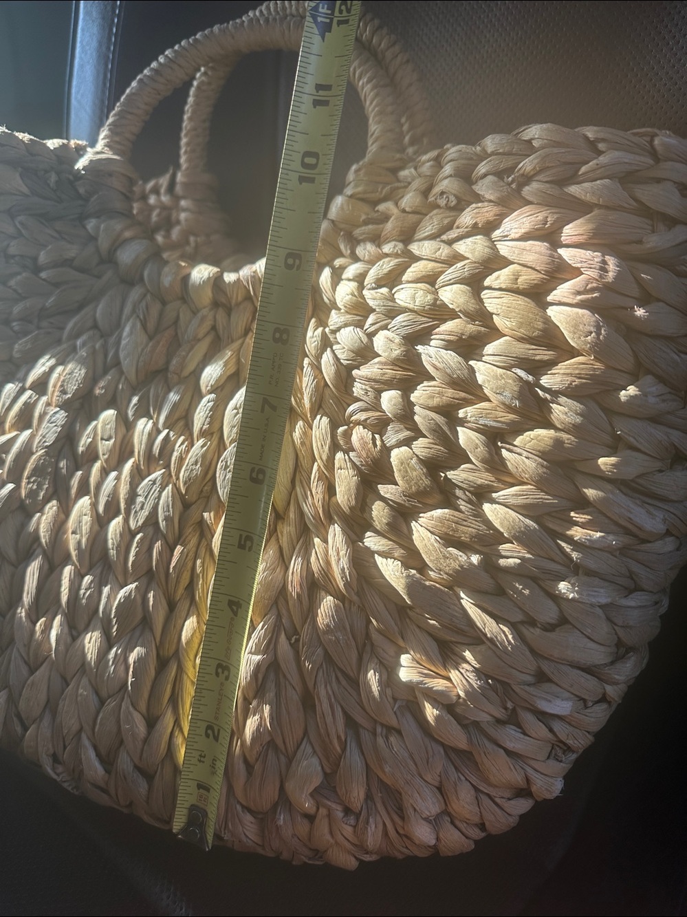 Large Handleheld Straw Tote Bag - Natural - Picture 9 of 12